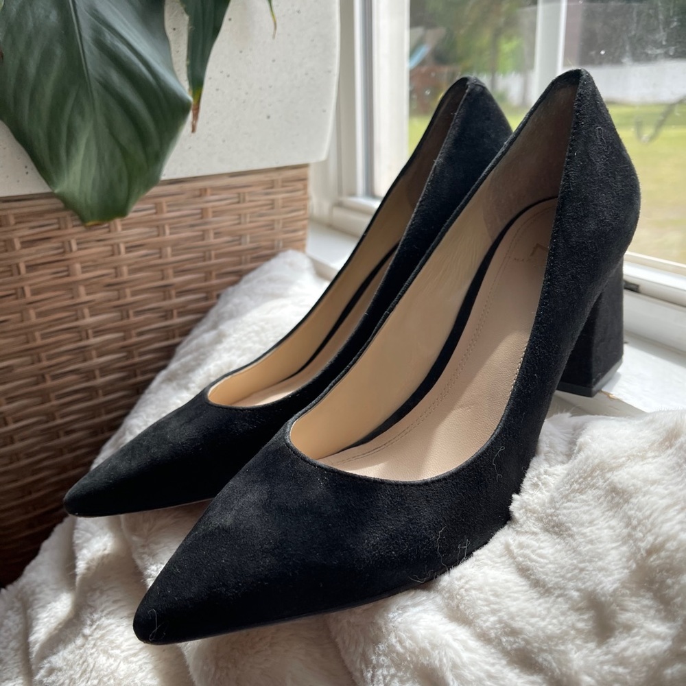 Marc Fisher LTD Black Suede Zala Block Heel
